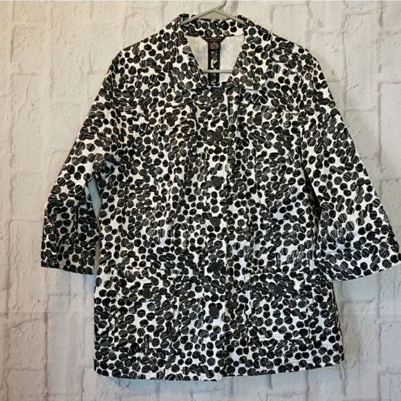 SUNNY TAYLOR 3/4 Sleeves Black & White Jacket - Picture 1 of 5
